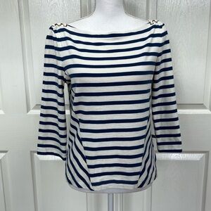 Veronica Beard Striped Lincoln Mariner's Blouse